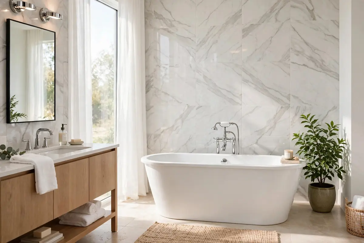 Bright bathroom with quality fixtures in a Front Royal home